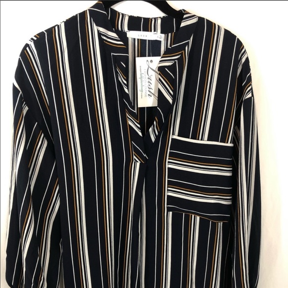 NWT Lush stripped hi-lo top - Picture 2 of 9